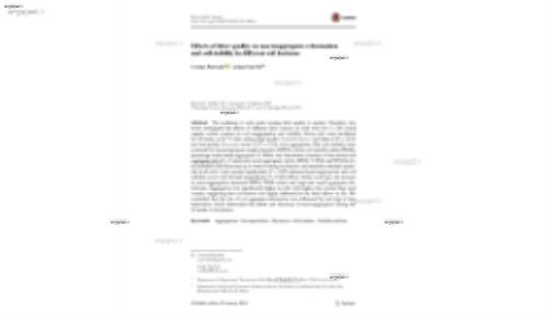 Effects of litter quality on macroaggregates reformation and soil stability in different soil horizons